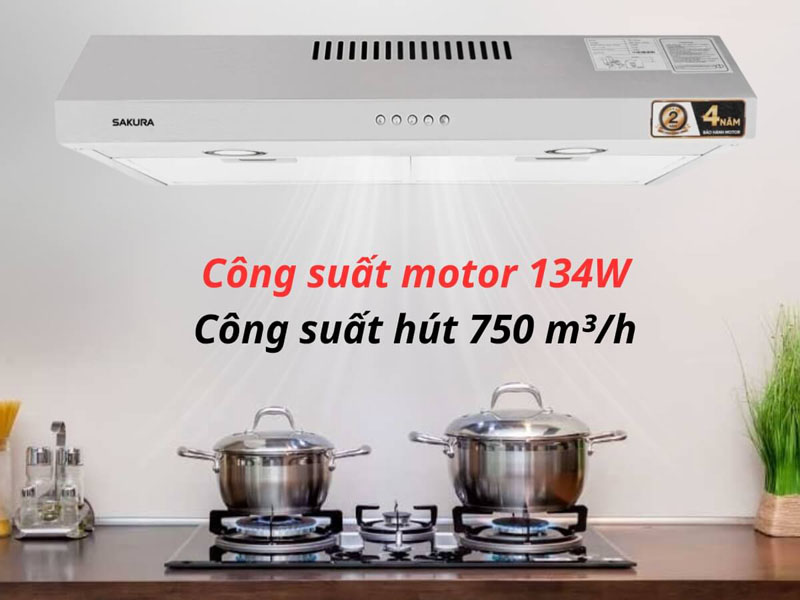 Máy hút mùi Sakura SR-3030S - Hàng chính hãng