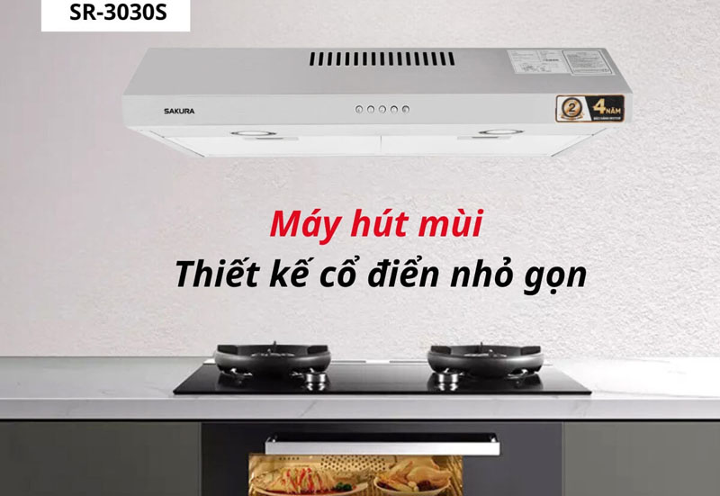 Máy hút mùi Sakura SR-3030S - Hàng chính hãng