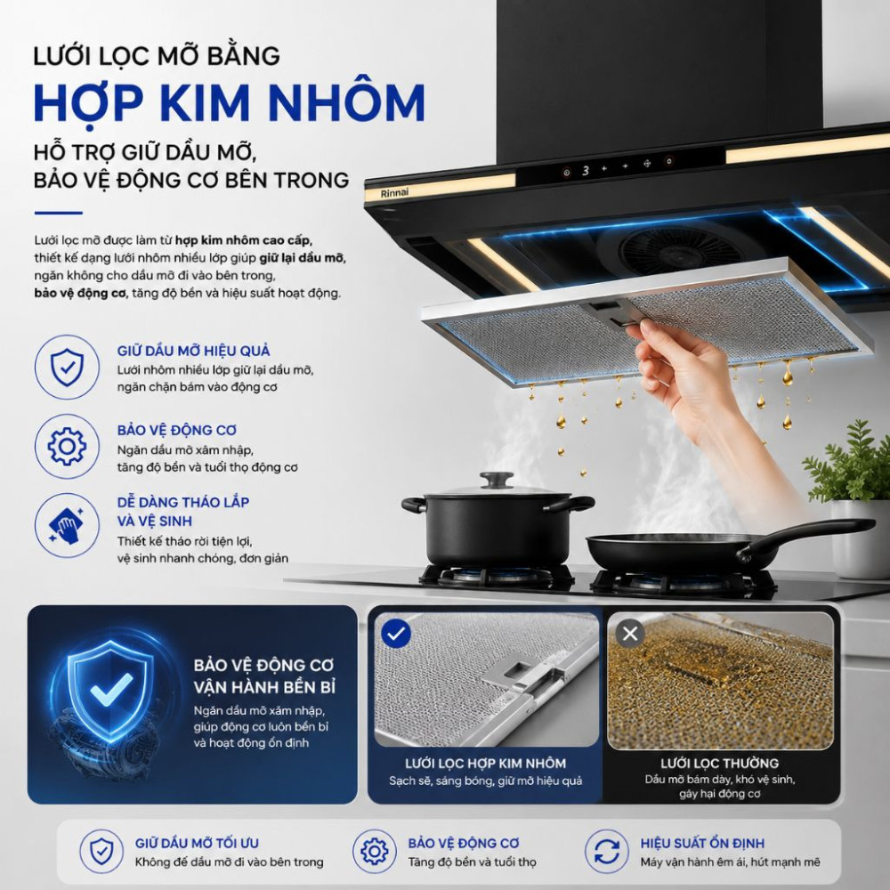 Máy hút mùi áp tường Rinnai RH-C1059-PBW - Hàng chính hãng