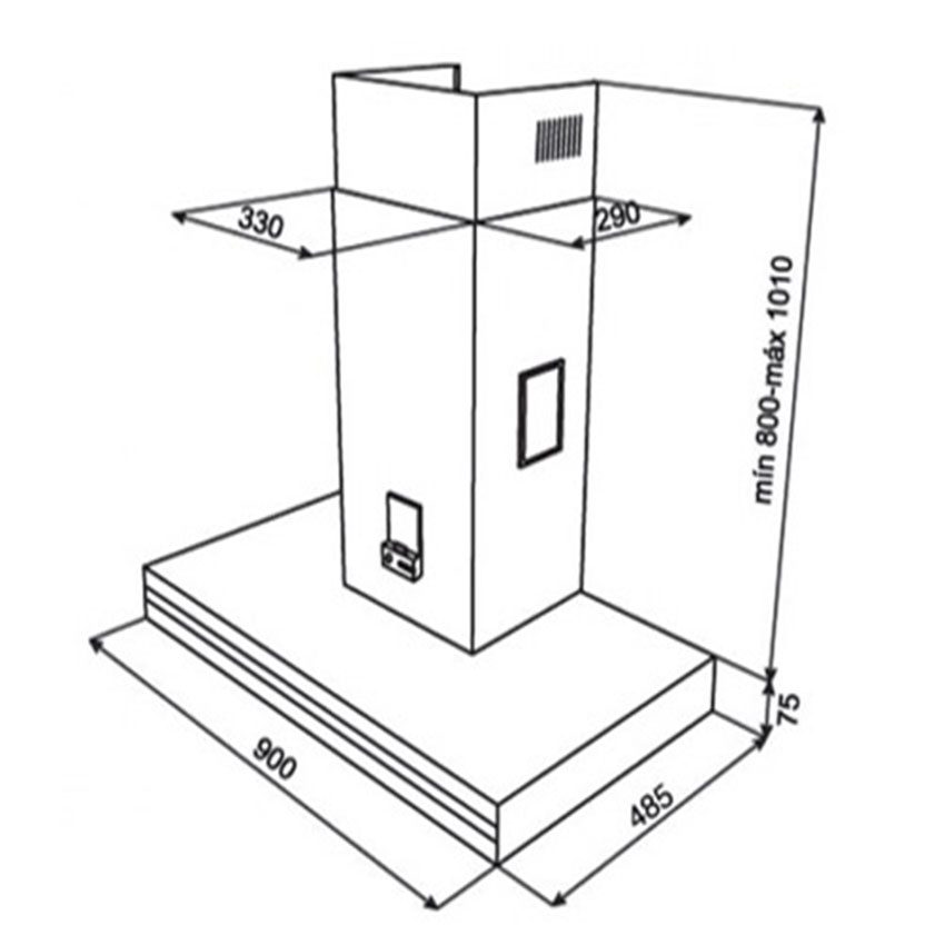 Máy hút mùi áp tường Teka DPL-90 ihood - Hàng chính hãng