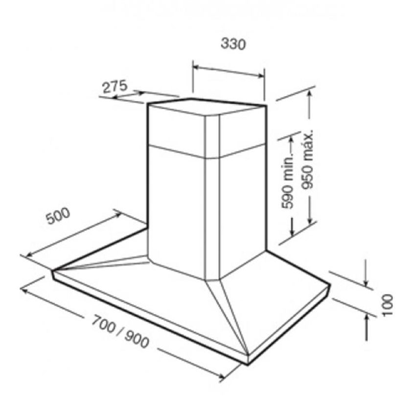 Máy hút mùi áp tường Teka DS-70 - Hàng chính hãng