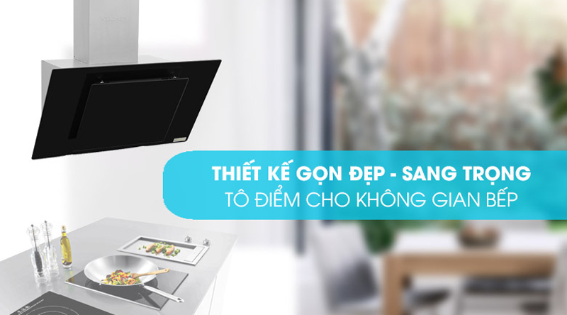 Máy hút mùi kính vát Kocher K-2080V - Hàng chính hãng