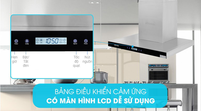 Máy hút mùi chữ T Kocher K-225C - Hàng chính hãng