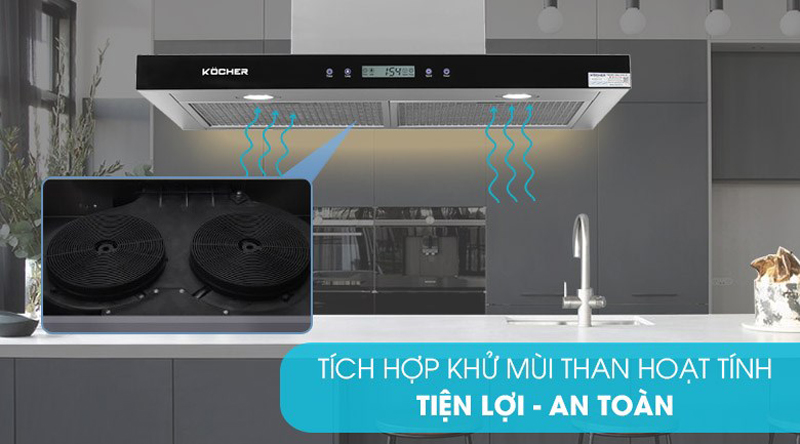 Máy hút mùi chữ T Kocher K-225C - Hàng chính hãng
