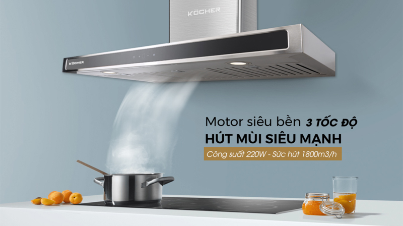 Máy hút mùi chữ T Kocher K-225D - Hàng chính hãng