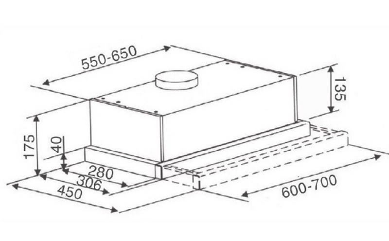 Máy hút mùi âm tủ Binova BI-28-B-07 - Hàng chính hãng