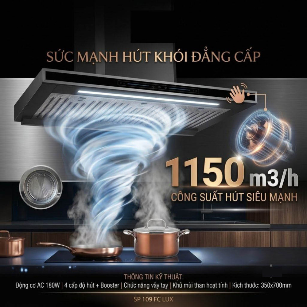 Máy hút mùi chữ T Spelier SP 109 FC LUX - Hàng chính hãng