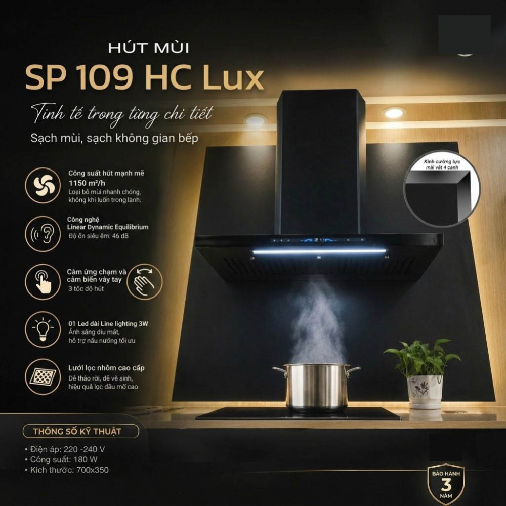 Máy hút mùi chữ T Spelier SP 109 FC LUX - Hàng chính hãng