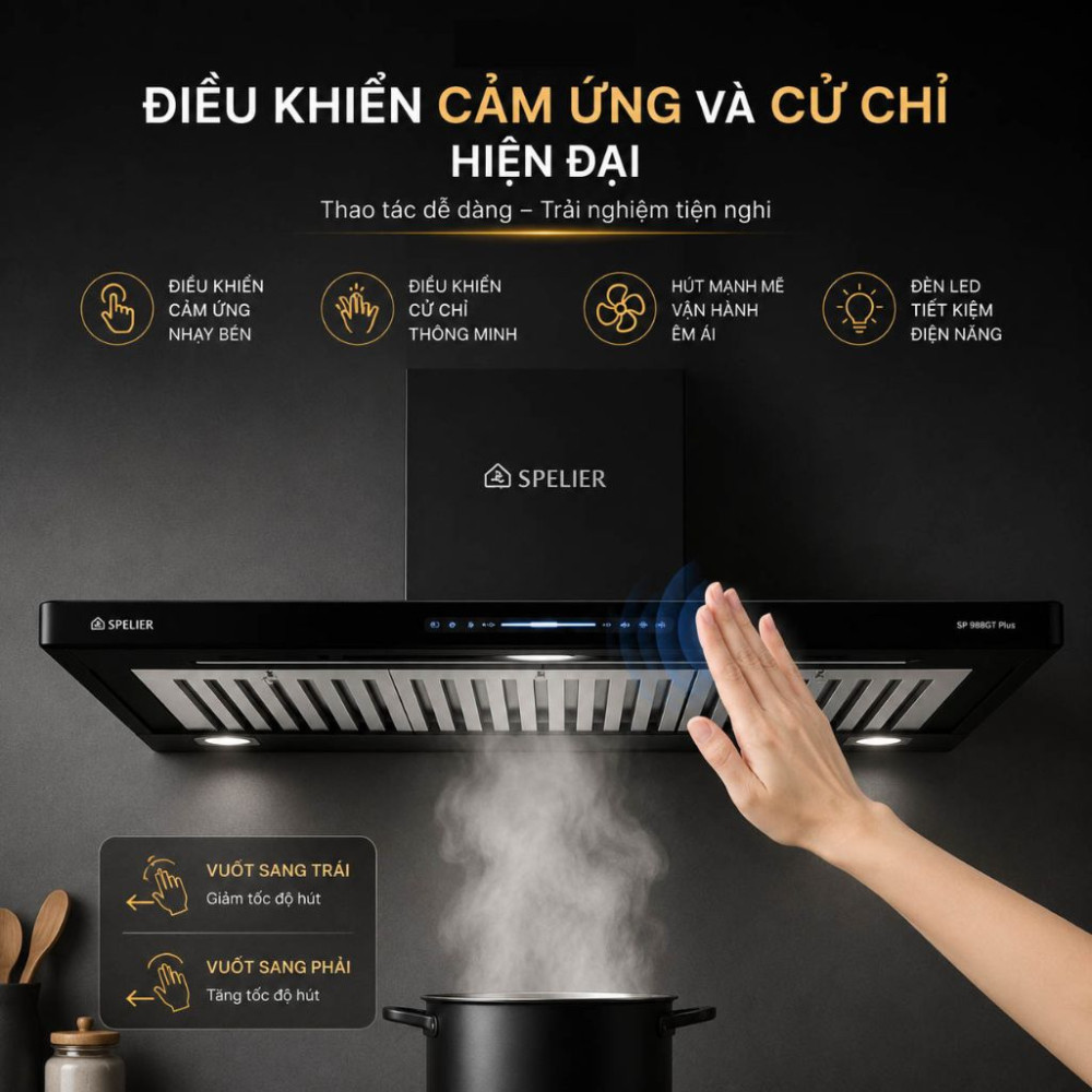 Máy hút mùi chữ T Spelier SP 109 FC LUX - Hàng chính hãng