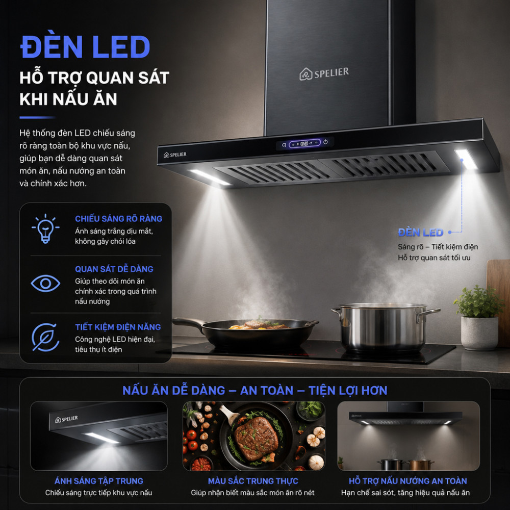 Máy hút mùi chữ T Spelier SP 109S - Hàng chính hãng