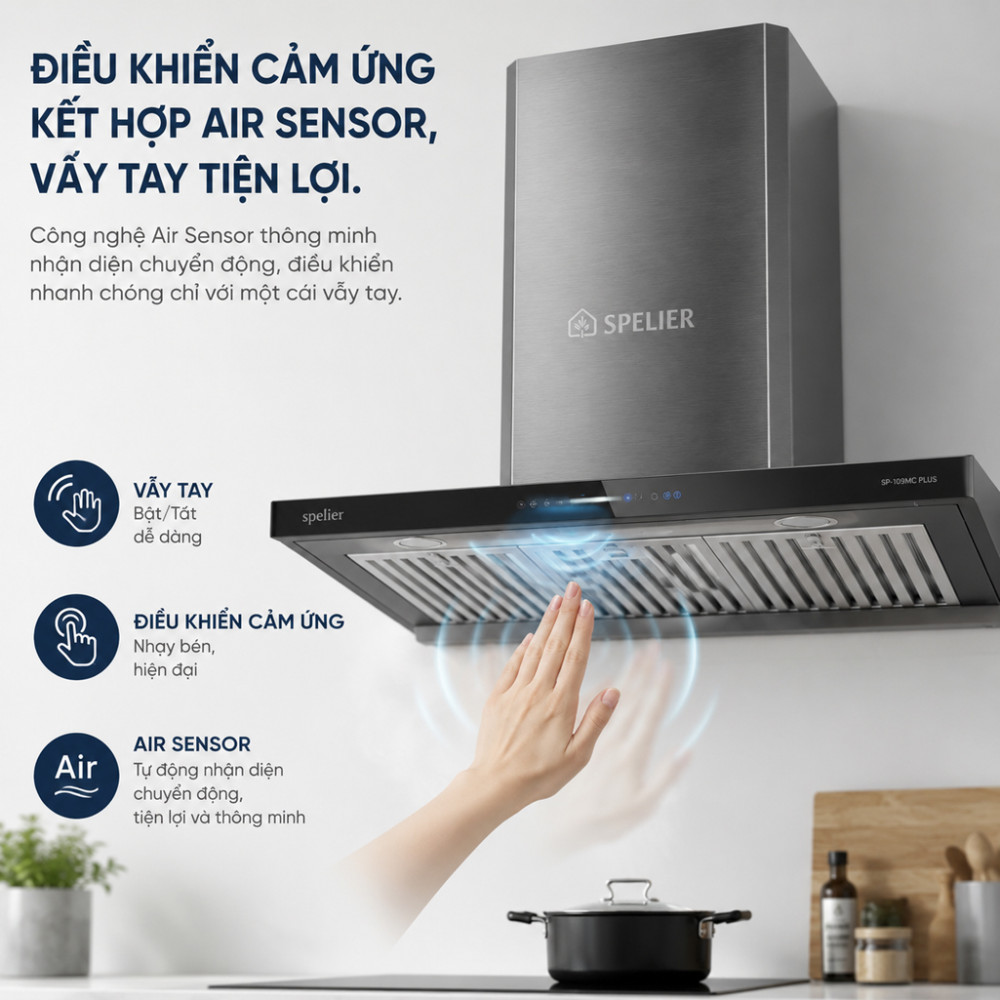 Máy hút mùi chữ T Spelier SP 109 HC LUX - Hàng chính hãng