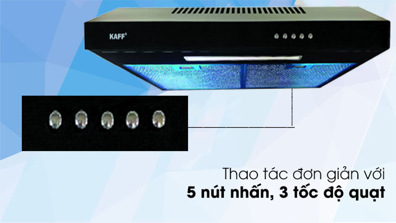Máy hút mùi cổ điển Kaff KF-SL60KB - Hàng chính hãng