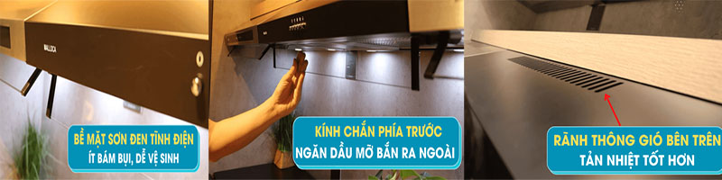 Máy hút mùi cổ điển Malloca H365.7B - Hàng chính hãng