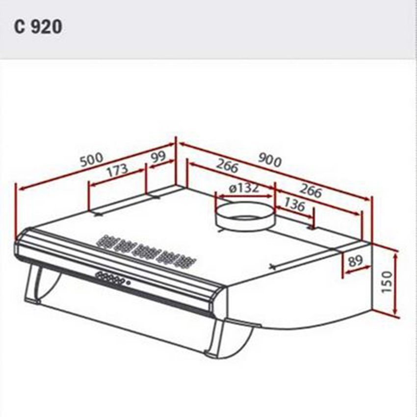 Máy hút mùi cổ điển Teka C-920 - Hàng chính hãng