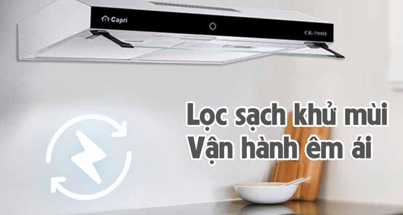 Máy hút mùi cổ điển Capri CR-709H - Hàng chính hãng