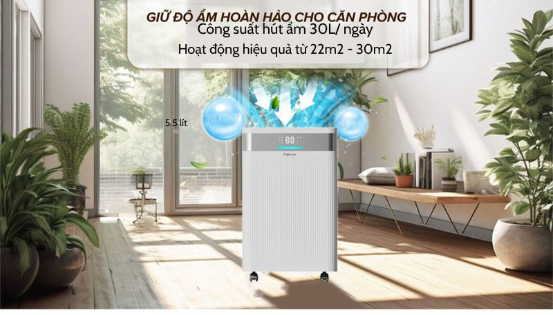 Máy hút ẩm Fujihome DH30NW - Hàng chính hãng