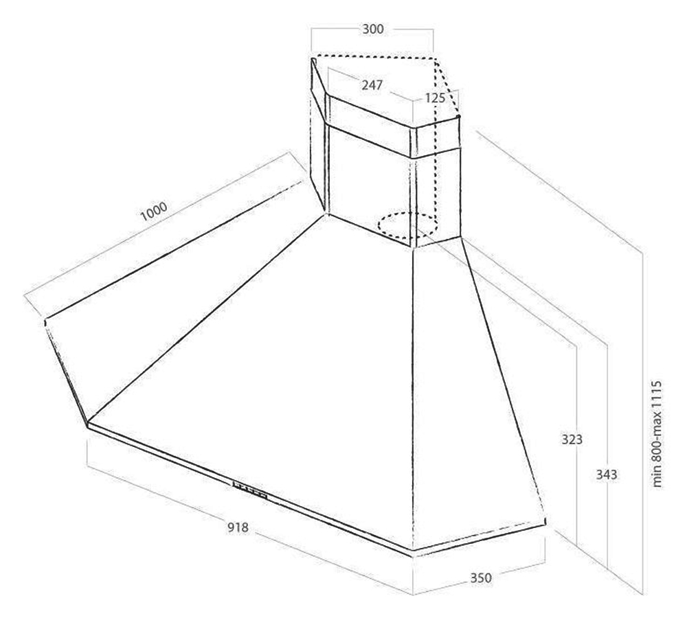 Máy hút mùi áp tường Elica ACUTA IX/F/100 - Hàng chính hãng