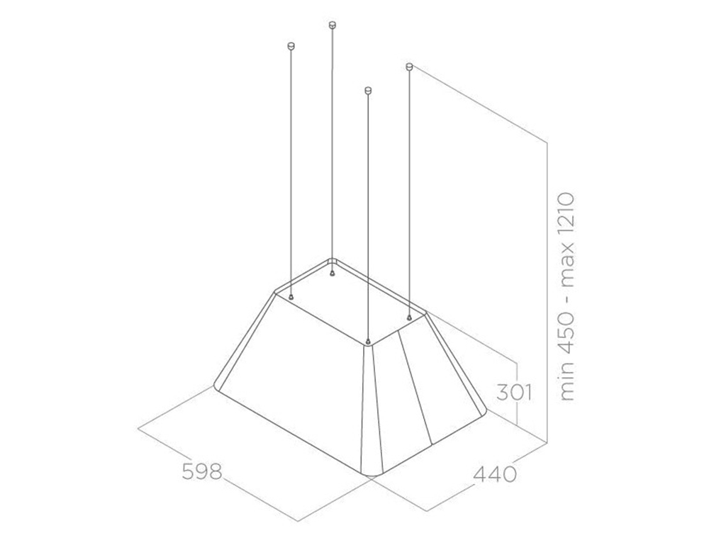 Máy hút mùi Elica IKONA LIGHT IX/F/60 - Hàng chính hãng