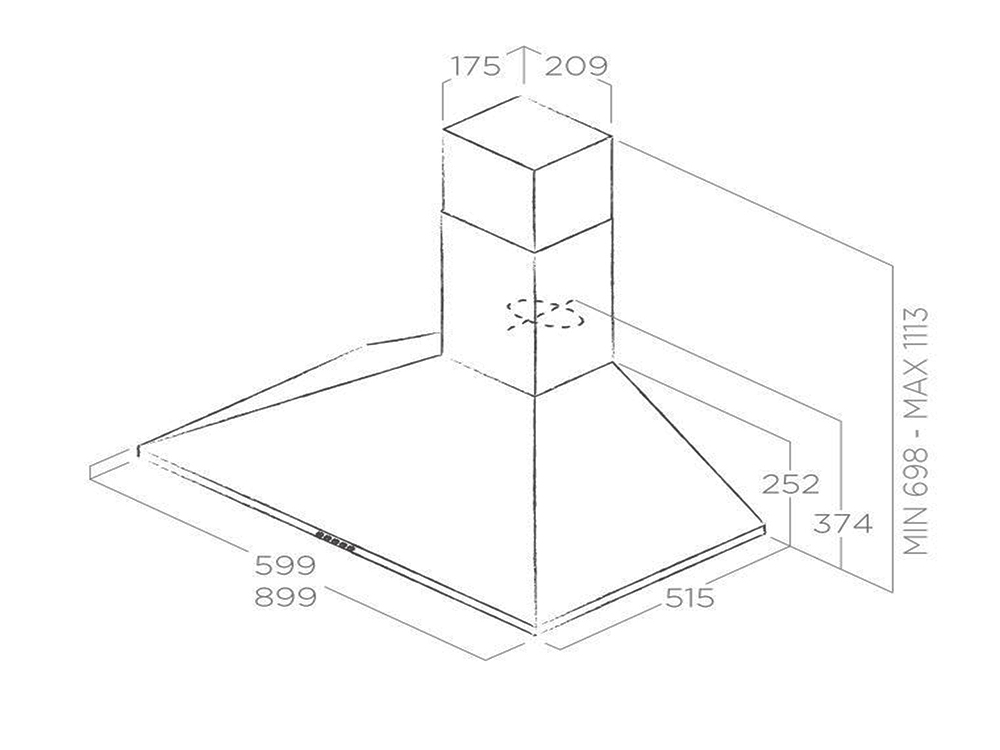 Máy hút mùi áp tường Elica TAMAYA NW LUX IX/F/90 - Hàng chính hãng