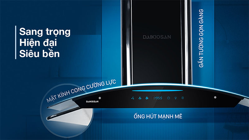 Máy hút mùi kính cong Daikiosan DKH-000001 - Hàng chính hãng