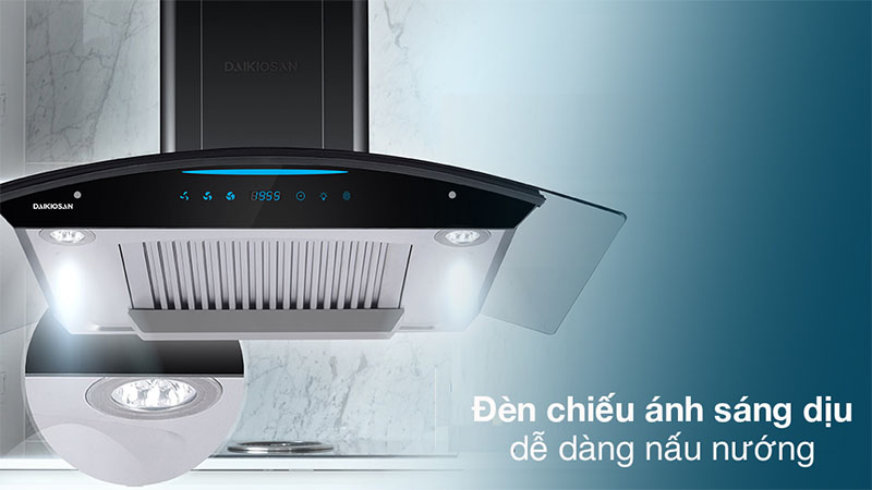 Máy hút mùi kính cong Daikiosan DKH-000001 - Hàng chính hãng