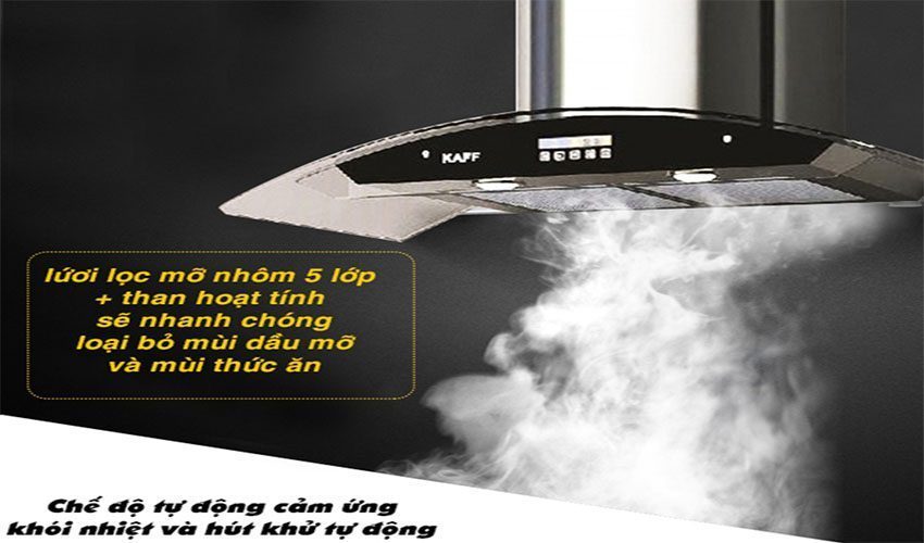 Máy hút mùi kính cong Kaff KF-GB901 - Hàng chính hãng