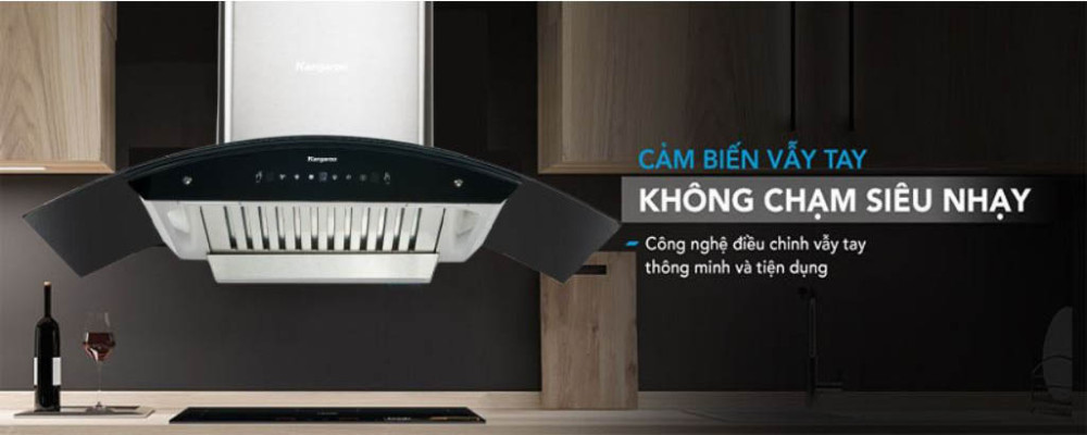 Máy hút mùi kính cong Kangaroo KGCH70H5C - Hàng chính hãng