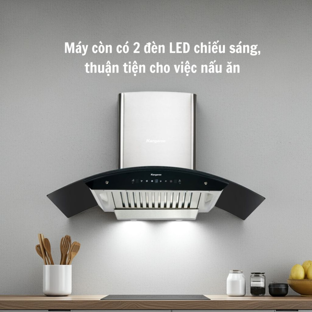 Máy hút mùi kính cong Kangaroo KGCH70H5C - Hàng chính hãng