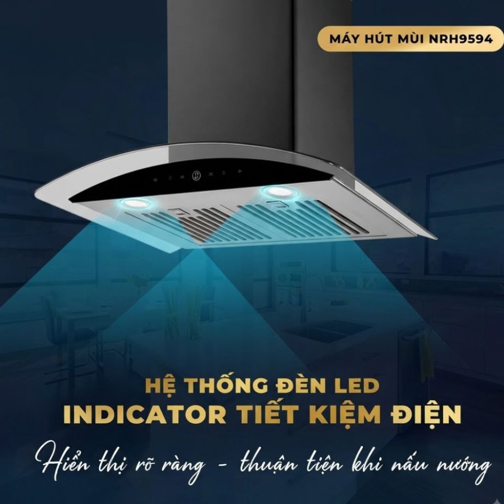 Máy hút mùi kính cong 70cm Nagakawa NRH9594 - Hàng chính hãng