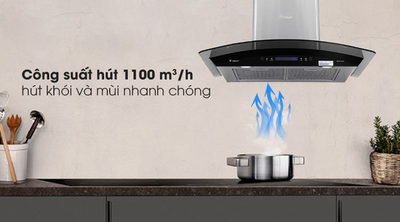 Máy hút mùi kính cong Pramie AC17-700 - Hàng chính hãng