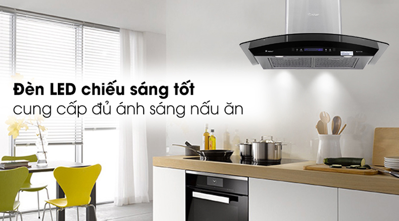 Máy hút mùi kính cong Pramie AC17-700 - Hàng chính hãng