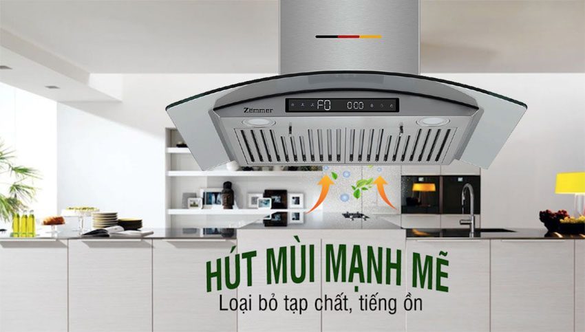 Máy hút mùi kính cong Zemmer G01F6 - Hàng chính hãng