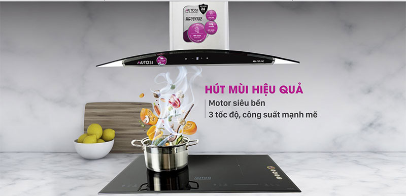 Máy hút mùi kính cong cảm ứng Mutosi MH-73T-70C - Hàng chính hãng