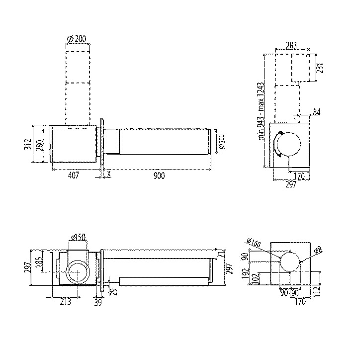 Máy hút mùi Malloca OVER SIDE-K562A - Hàng chính hãng