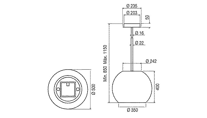 Máy hút mùi Malloca SPHERA CHROME I001C - Hàng chính hãng