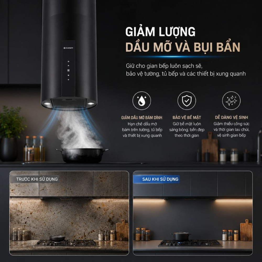 Máy hút mùi Canzy CZ-H600DI/ CZ-H601DI - Hàng chính hãng
