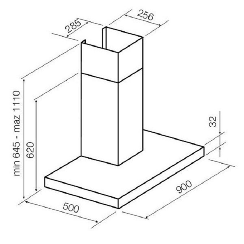 Máy hút mùi ống khói Hafele HH-WIS90A - Hàng chính hãng