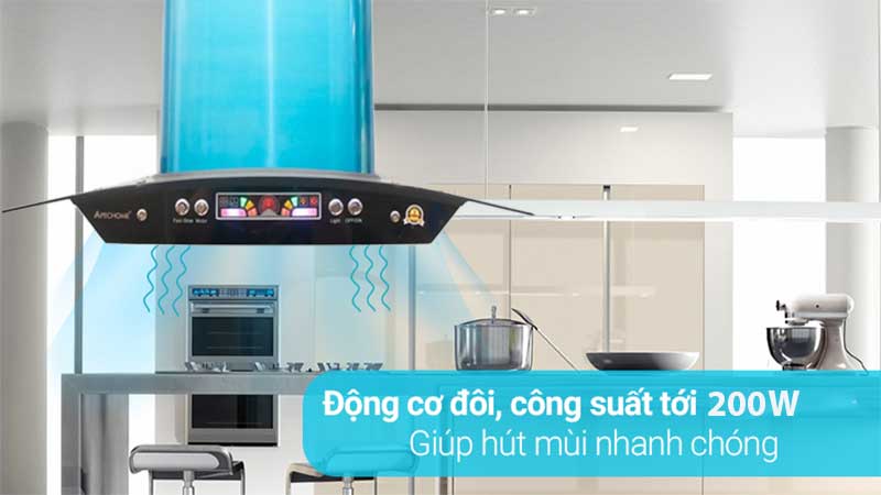 Máy hút mùi tum kính Apechome APH-HP003 - Hàng chính hãng