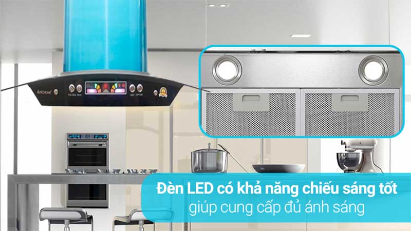 Máy hút mùi tum kính Apechome APH-HP003 - Hàng chính hãng