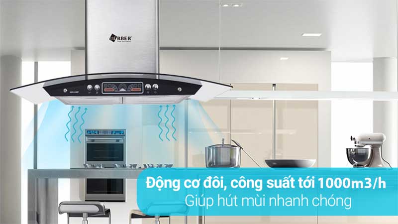Máy hút mùi tum kính Arber AB-7000F - Hàng chính hãng