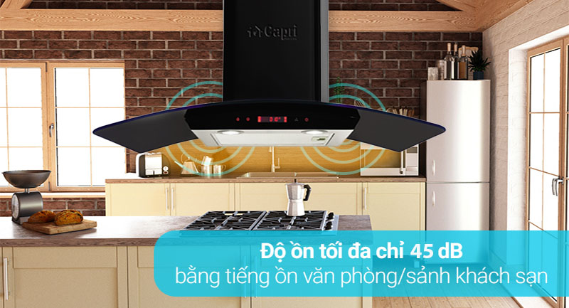 Máy hút mùi tum kính Capri CR-988H - Hàng chính hãng
