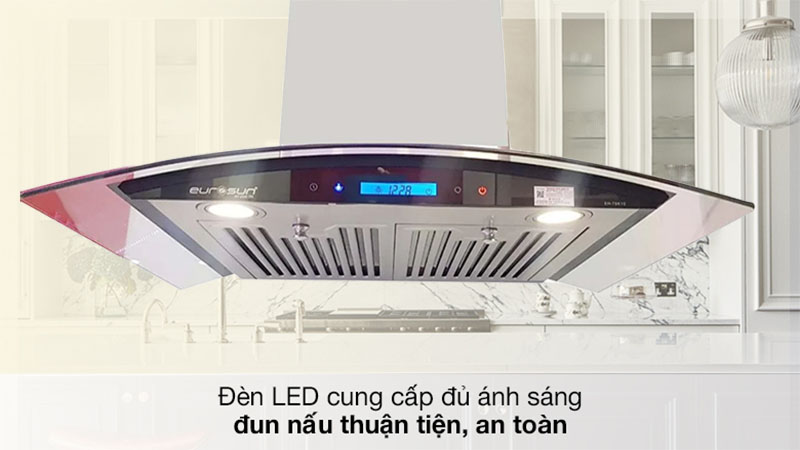Máy hút mùi tum kính Eurosun EH-90K15E - Hàng chính hãng