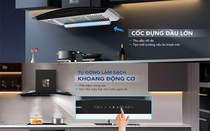Máy hút mùi kính cong Funiki HKH9665 - Hàng chính hãng