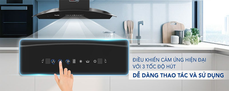 Máy hút mùi kính cong Funiki HKH9665 - Hàng chính hãng