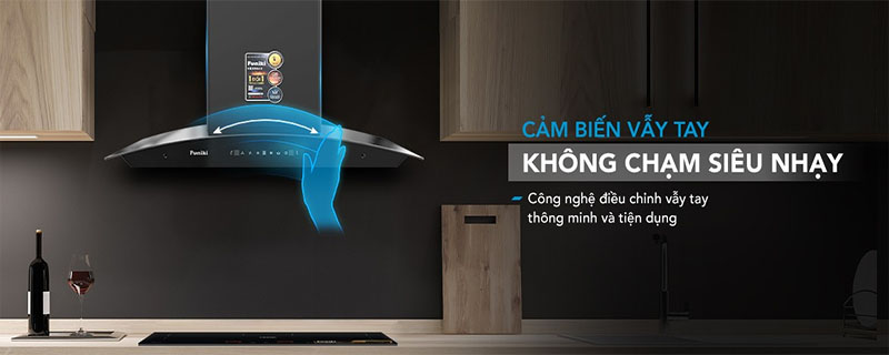 Máy hút mùi kính cong Funiki HKH9665 - Hàng chính hãng