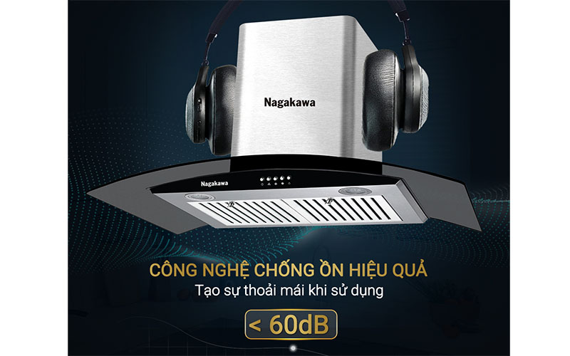 Máy hút mùi tum kính Nagakawa NAG1853-70CM - Hàng chính hãng