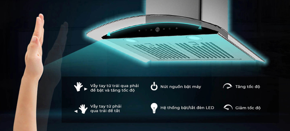 Máy hút mùi áp tường Nagakawa NRH9593 - Hàng chính hãng