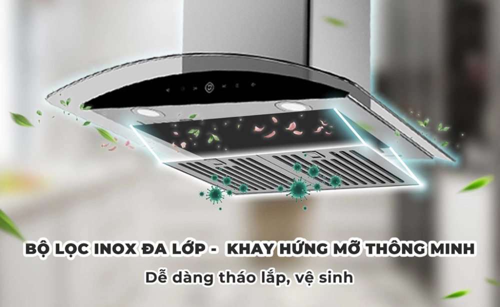 Máy hút mùi áp tường Nagakawa NRH9593 - Hàng chính hãng