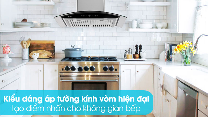 Máy hút mùi tum kính Sevilla SV-C107/C107B - Hàng chính hãng