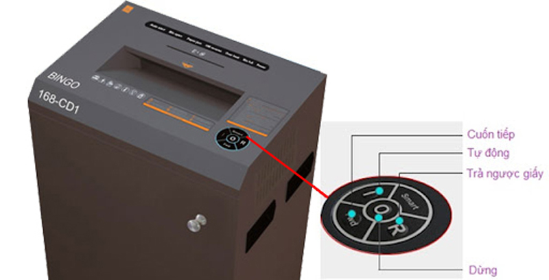 Máy hủy tài liệu Bingo 168-CD1 - Hàng chính hãng